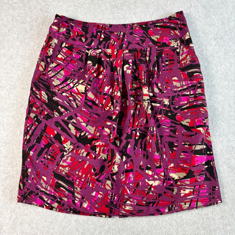 Ann Taylor Pencil Skirt Abstract Print Career Office‎ Wear Size 6
